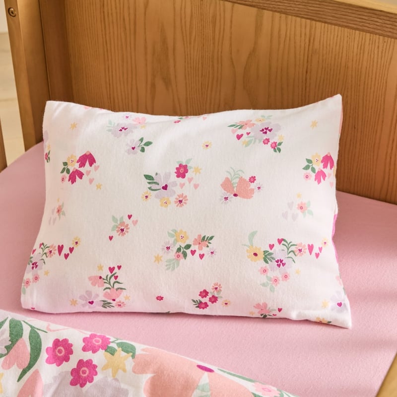 Bella Blossom Multi Flannelette Cot Quilt Cover Set