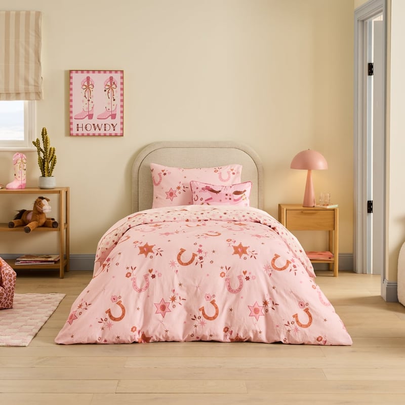Stonewashed Western Wanderer Pale Pink Quilt Cover Set