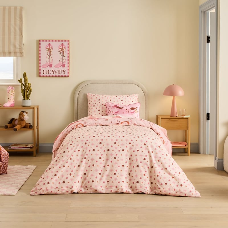 Stonewashed Western Wanderer Pale Pink Quilt Cover Set