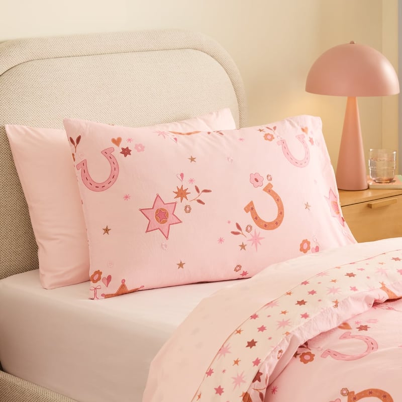 Stonewashed Western Wanderer Pale Pink Quilt Cover Set