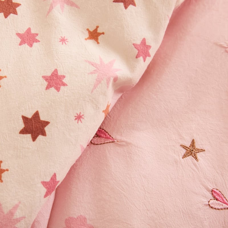 Stonewashed Western Wanderer Pale Pink Quilt Cover Set