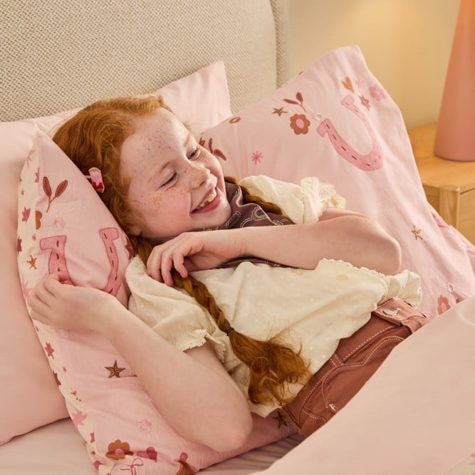 Stonewashed Western Wanderer Pale Pink Quilt Cover Set