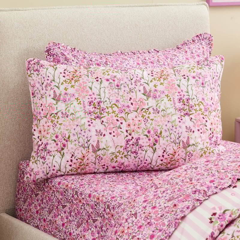 Heirloom Ellie Pink Quilted Quilt Cover Set