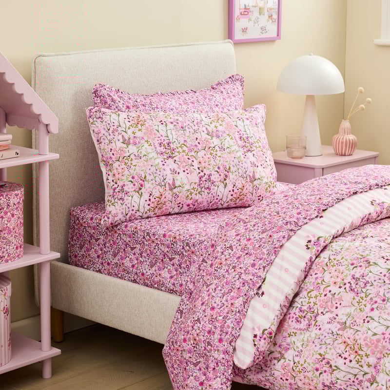 Heirloom Ellie Pink Quilted Quilt Cover Set