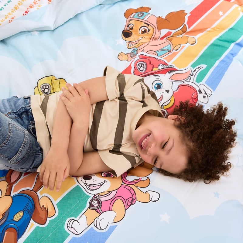 Paramount Paw Patrol Soft Blue Quilted Quilt Cover Set