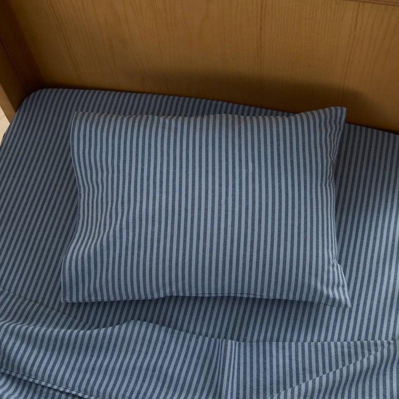 Elliott Blue Stripe Cot Sheet Set 