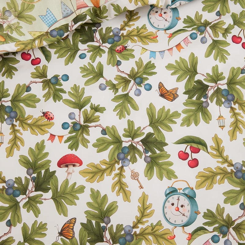 Fleur Harris Faraway Tree Sage Cot Quilt Cover Set