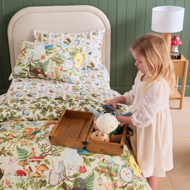 Fleur Harris Faraway Tree Sage Quilt Cover Set