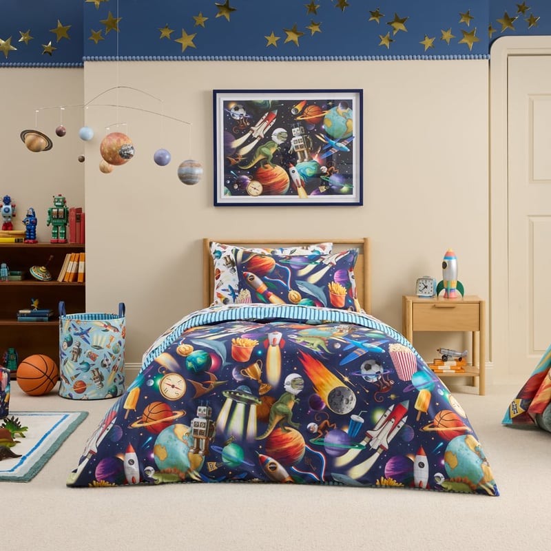 Fleur Harris Out Of This World Navy Quilt Cover Set