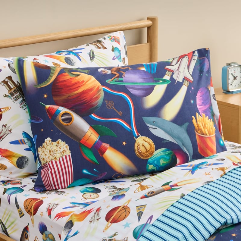 Fleur Harris Out Of This World Navy Quilt Cover Set