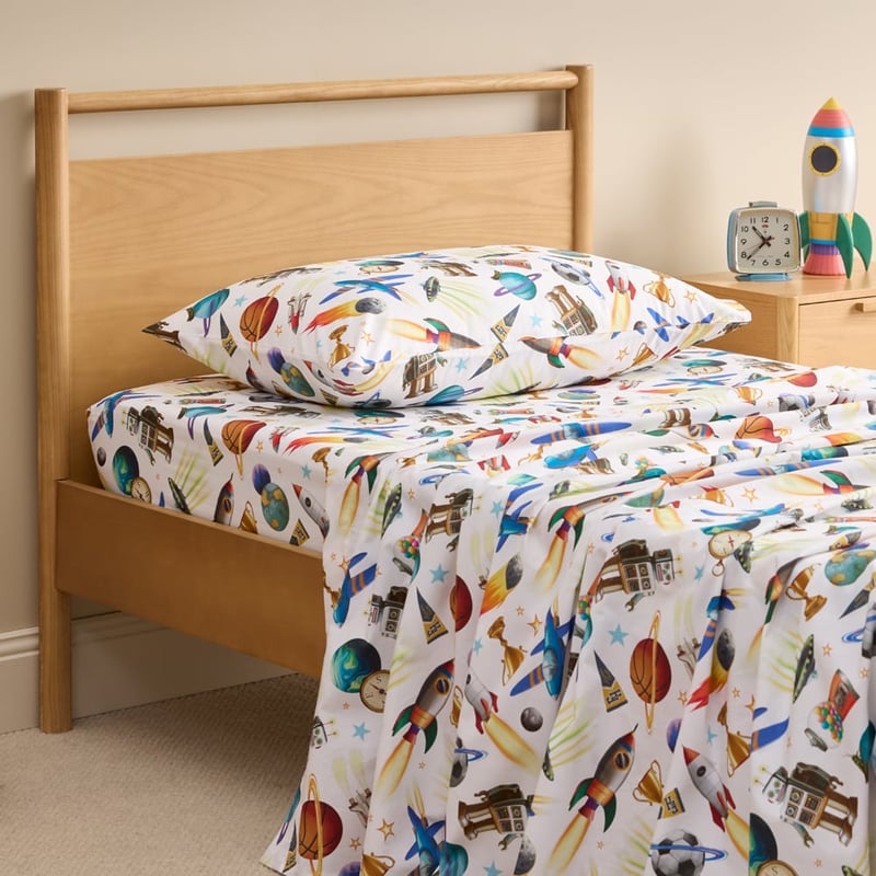 Fleur Harris Out Of This World White Sheet Set