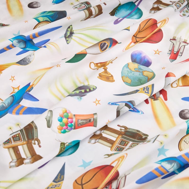 Fleur Harris Out Of This World White Sheet Set