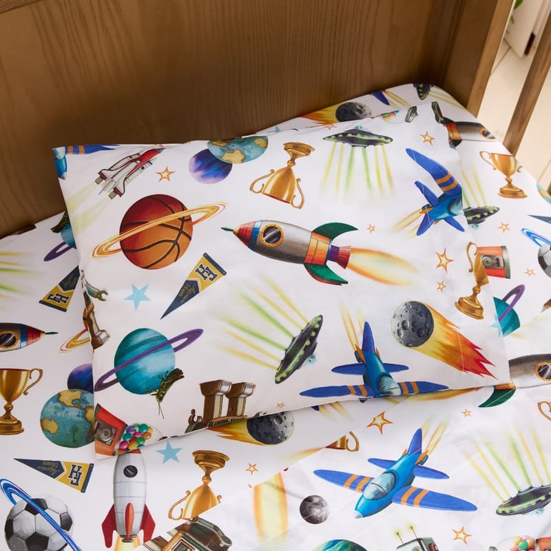 Fleur Harris Out Of This World White Sheet Set