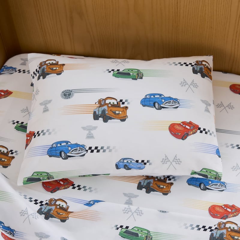 Disney Pixar Cars White Motorhead Sheet Set