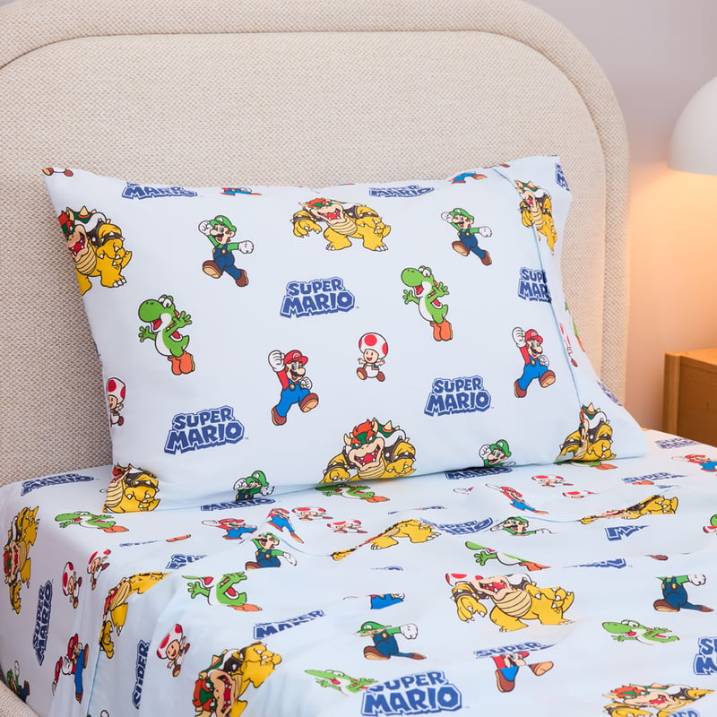 Nintendo Super Mario Blue Sheet Set 