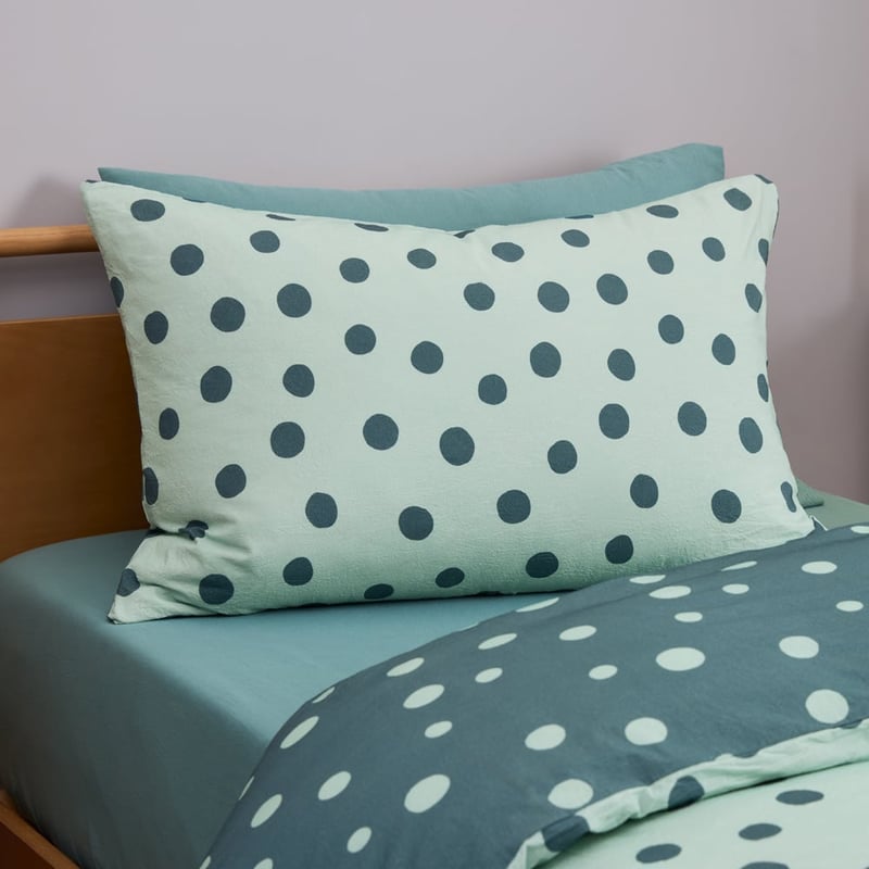 Stonewashed Sloane Sage Spot Quilt Cover Set
