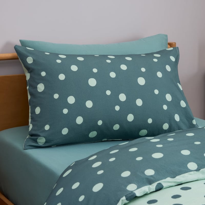 Stonewashed Sloane Sage Spot Quilt Cover Set