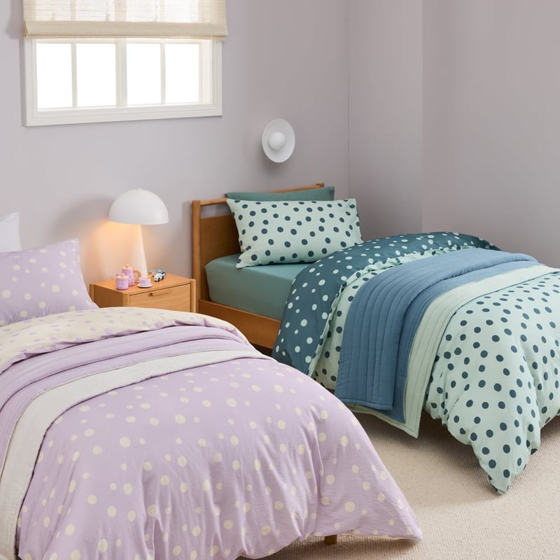 Stonewashed Sloane Sage Spot Quilt Cover Set