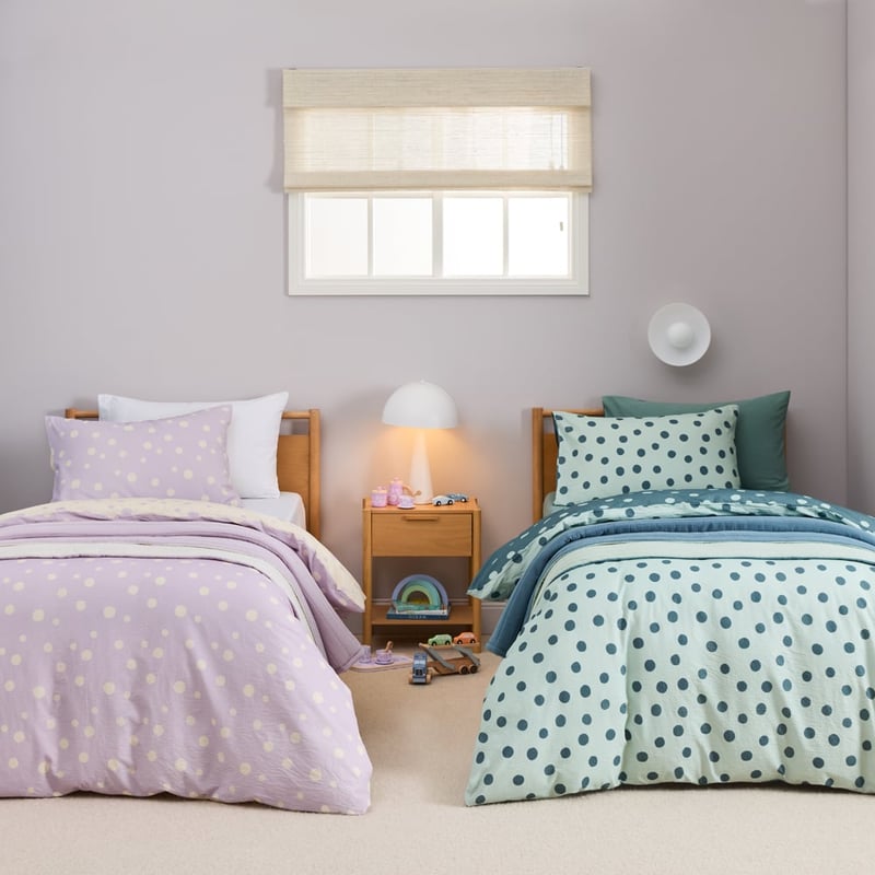 Stonewashed Sloane Sage Spot Quilt Cover Set