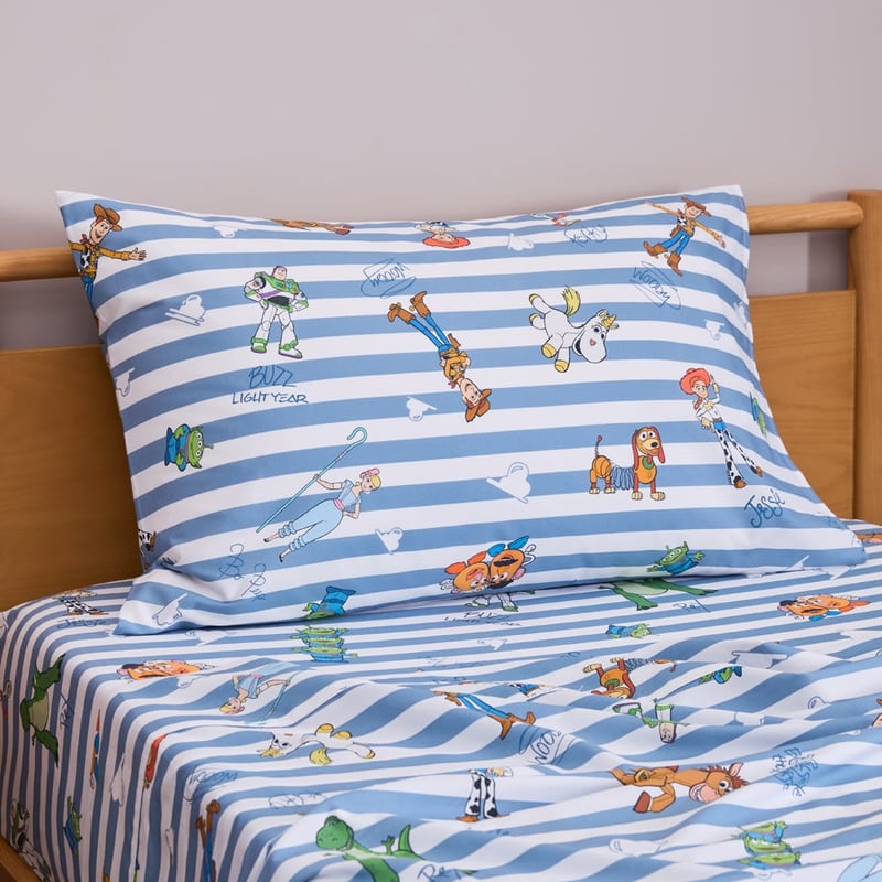 Disney Pixar Toy Story Kindness Club Blue Stripe Sheet Set