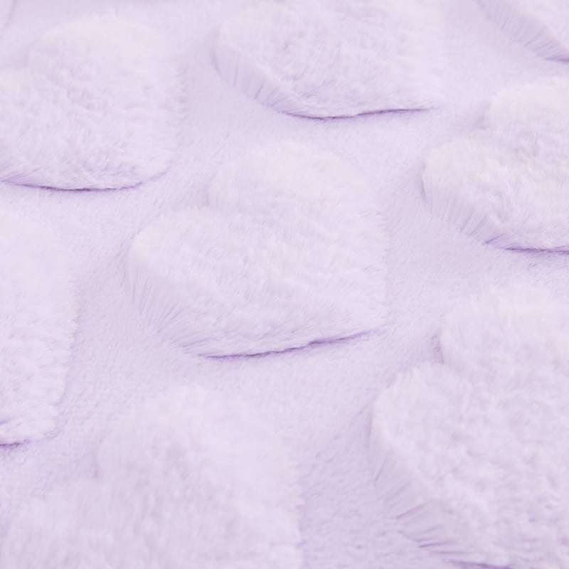 Kind Heart Lilac Recycled Faux Fur Quilt Cover Set