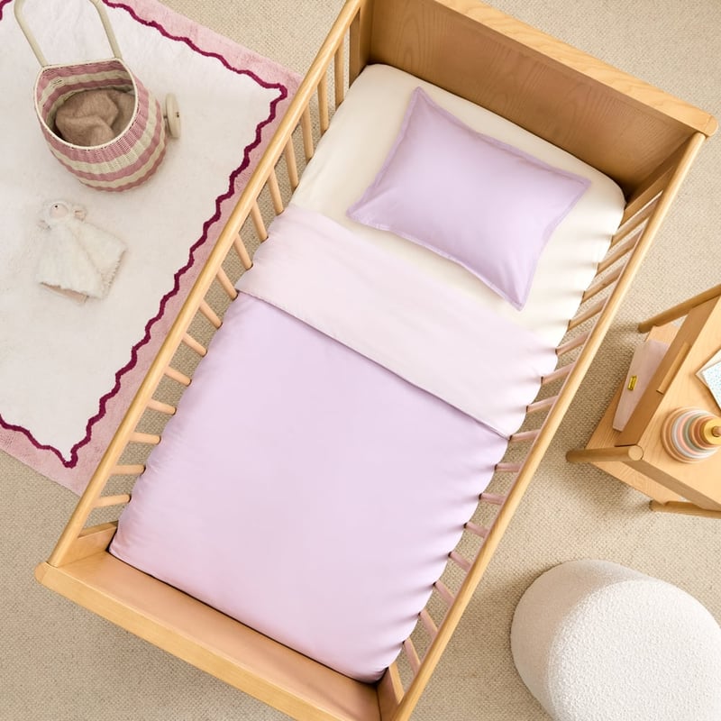 Stonewashed Orchid Pastel Cot Quilt Cover Set