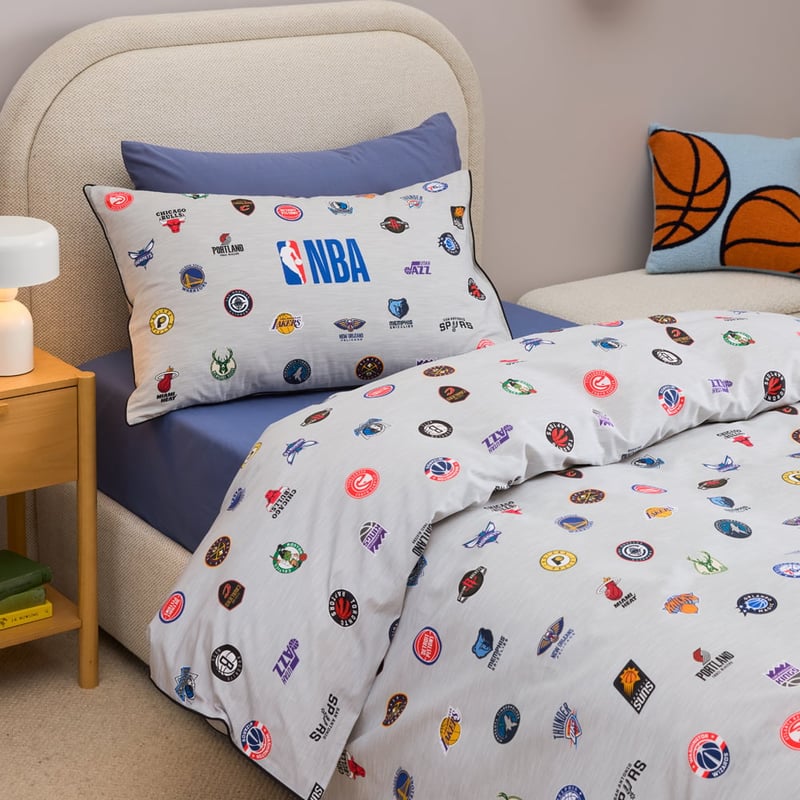 NBA Team Grey Marle Quilt Cover Set