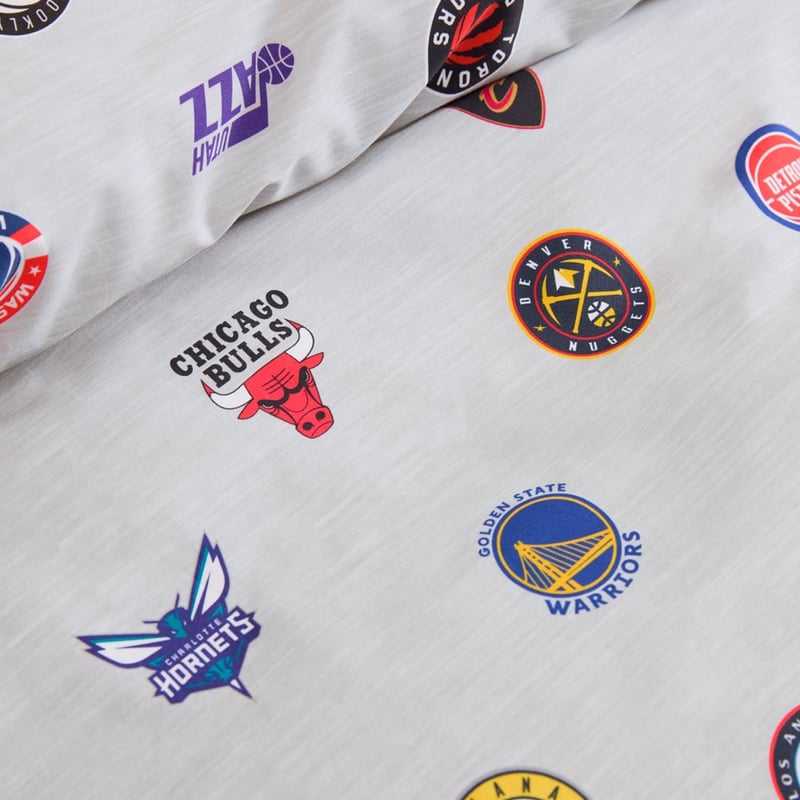 NBA Team Grey Marle Quilt Cover Set