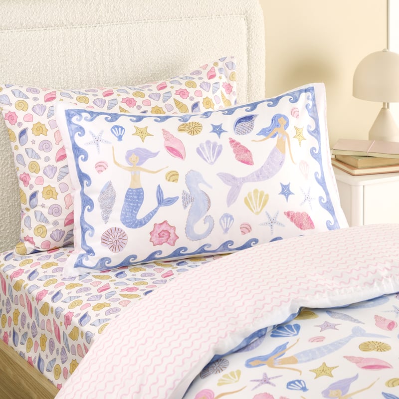 Shelley White Mermaid Quilt Cover Set