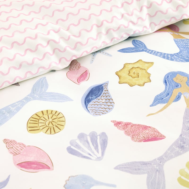 Shelley White Mermaid Quilt Cover Set