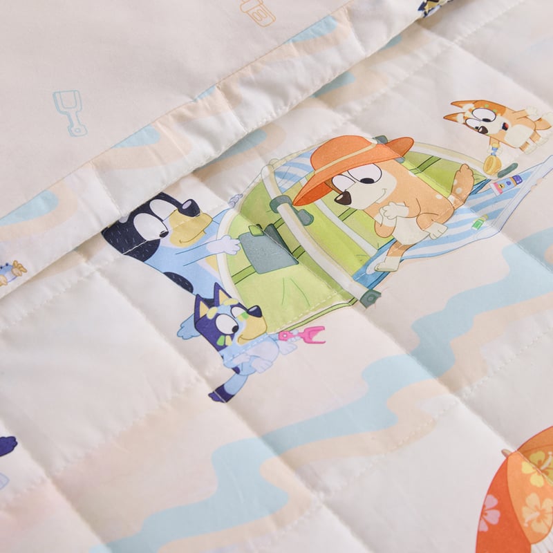 Bluey Family Trip Multi Quilted Quilt Cover Set