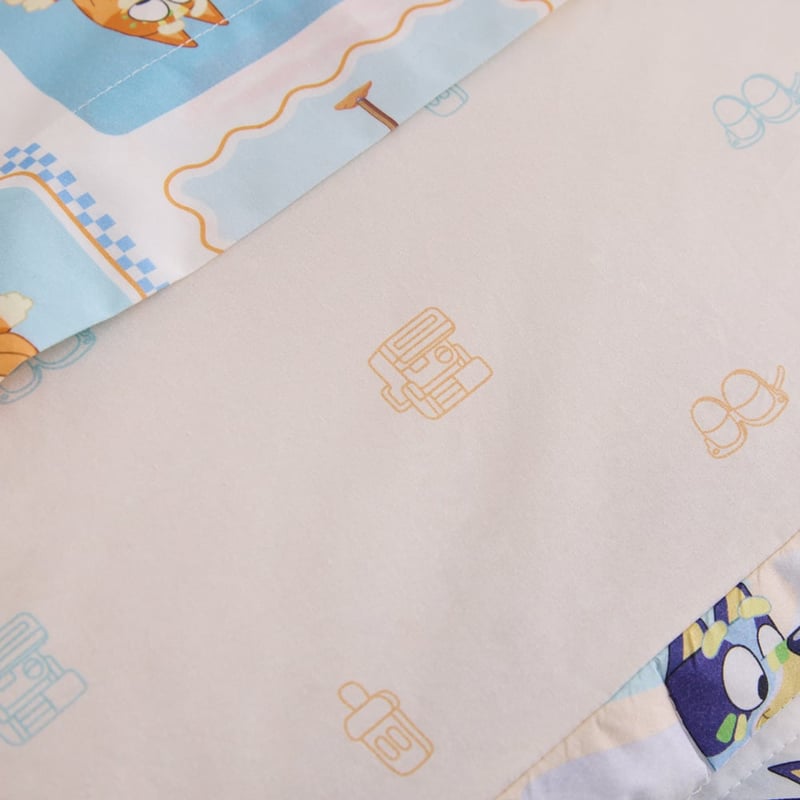Bluey Family Trip Multi Quilted Quilt Cover Set