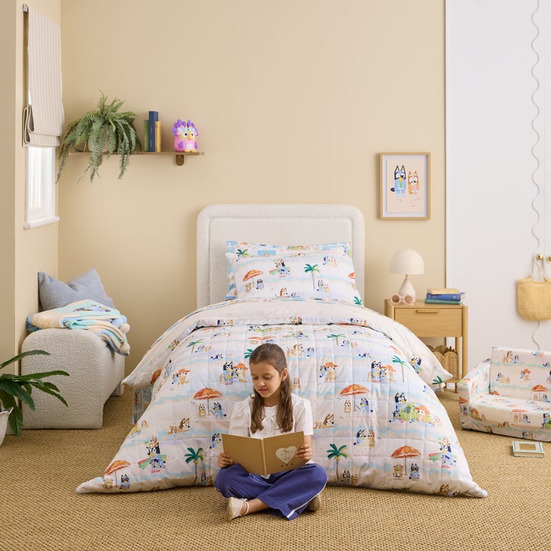 Bluey Family Trip Multi Quilted Quilt Cover Set