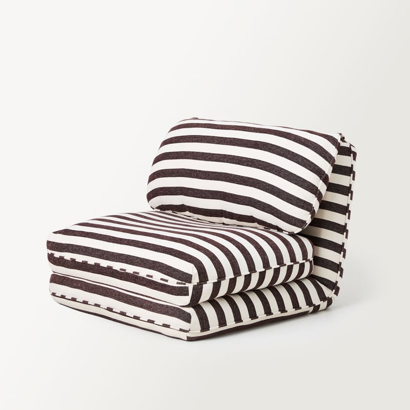 Fold Out Chocolate & Natural Lounge Chair