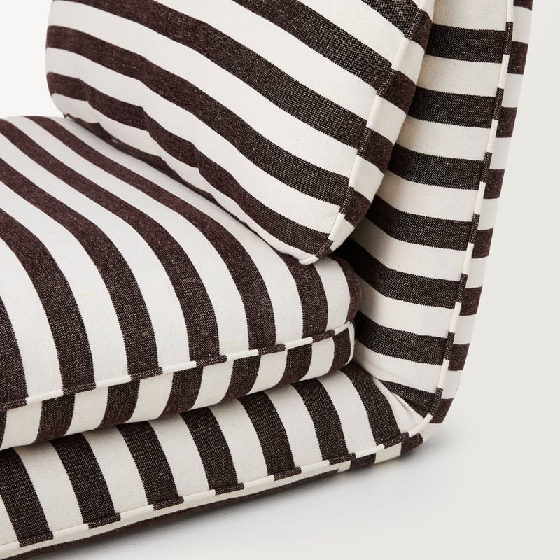 Fold Out Chocolate & Natural Lounge Chair