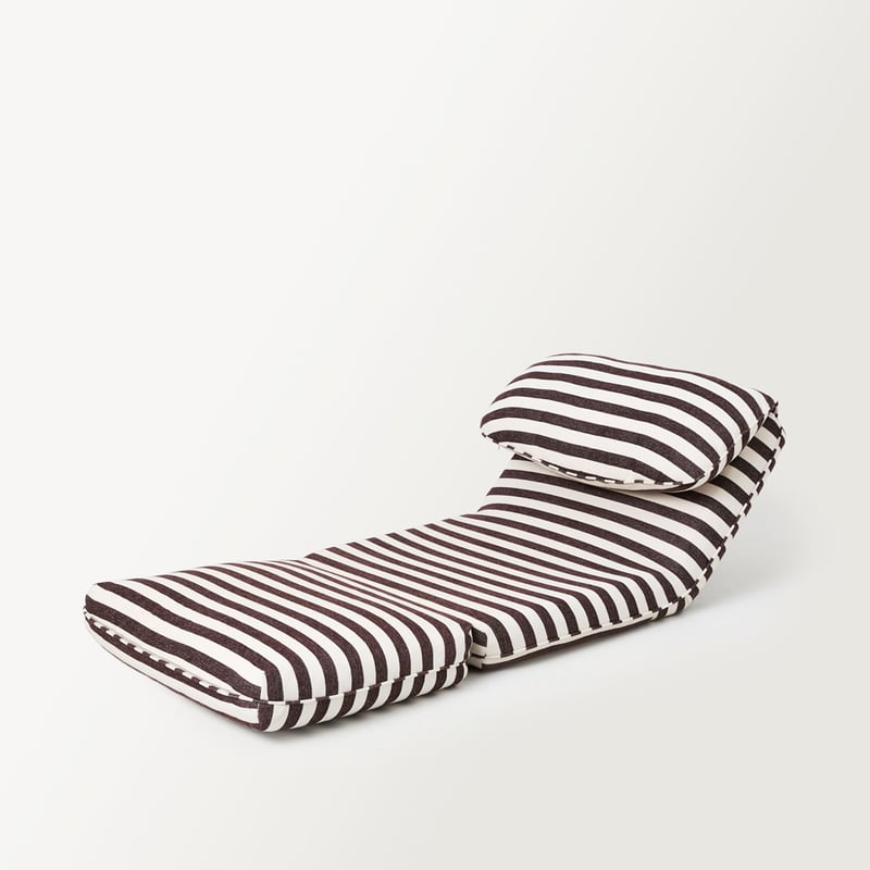 Fold Out Chocolate & Natural Lounge Chair