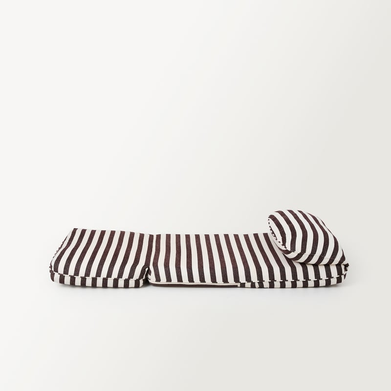 Fold Out Chocolate & Natural Lounge Chair