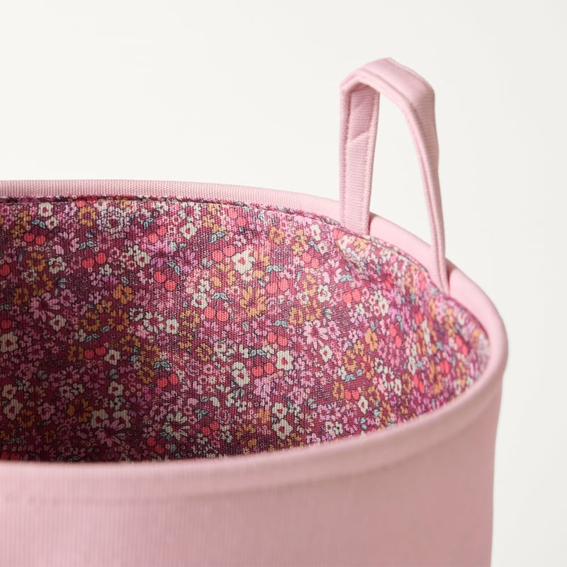 Cherry Blossom Pink Printed Storage Basket