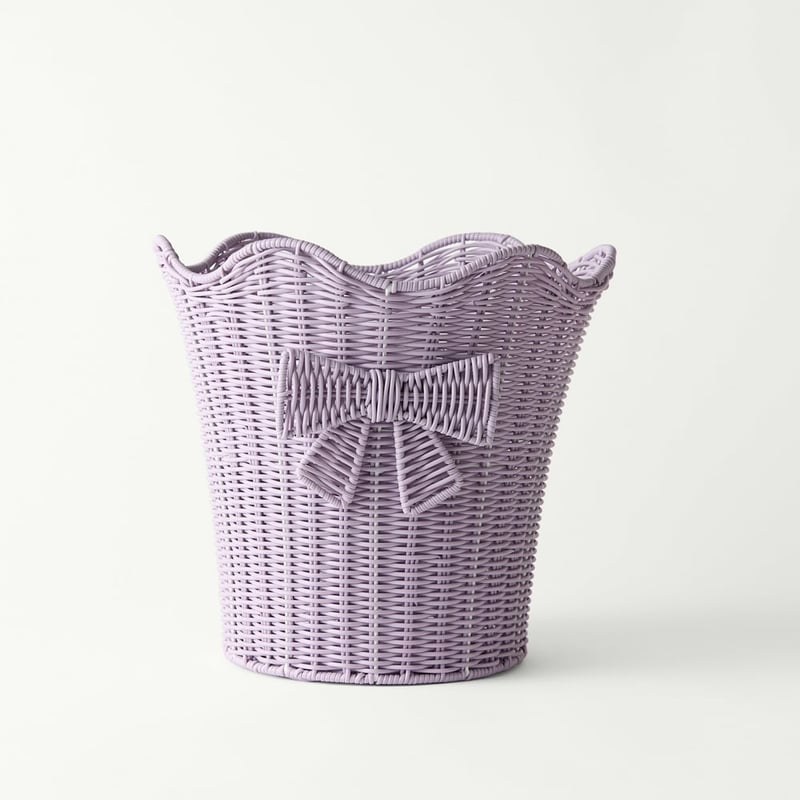 Bow Lilac Storage Basket