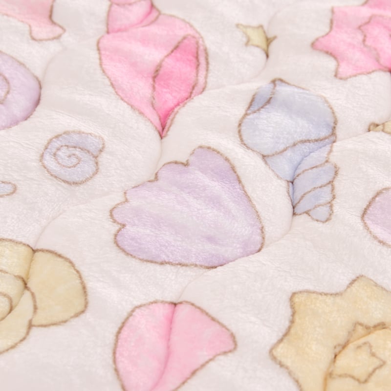Shelley White Mermaid Scalloped Blanket