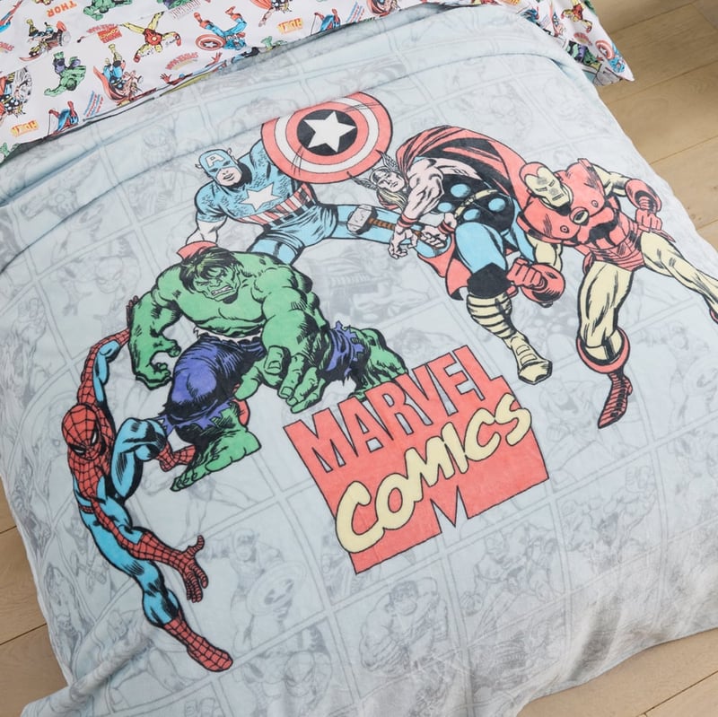Marvel Comics Grey Ultra soft Blanket