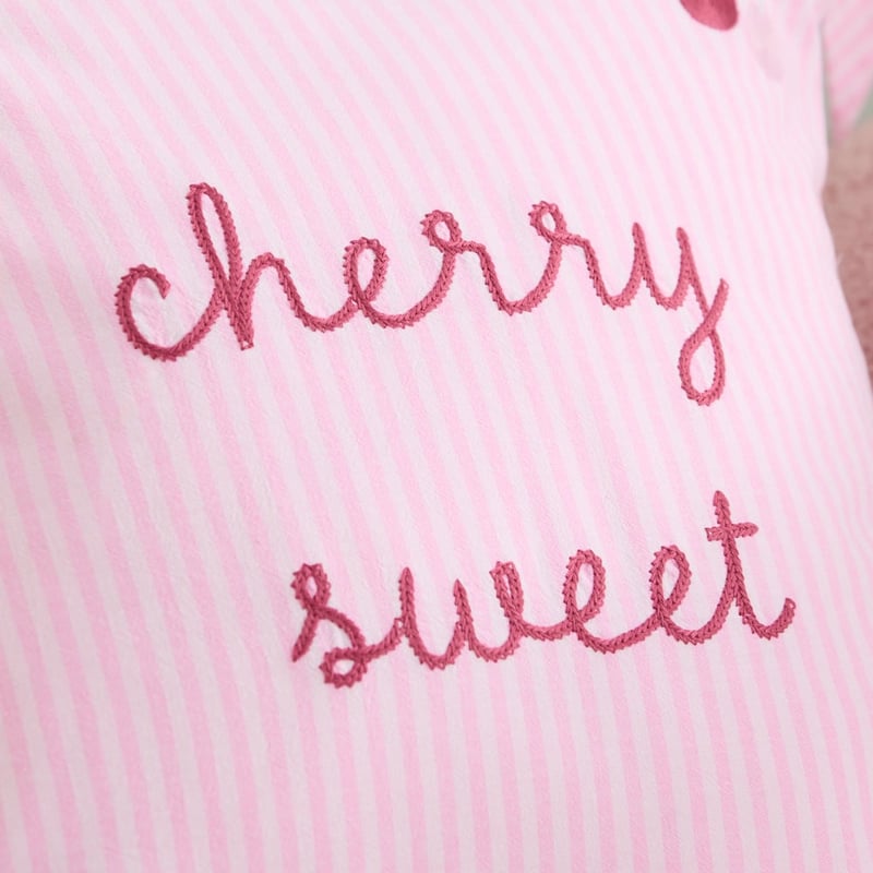Cherry Sweet Pink Bow Cushion