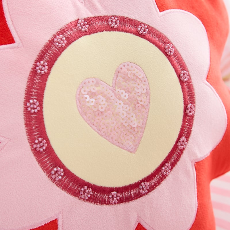 Pocketful Of Flowers Red Cushion