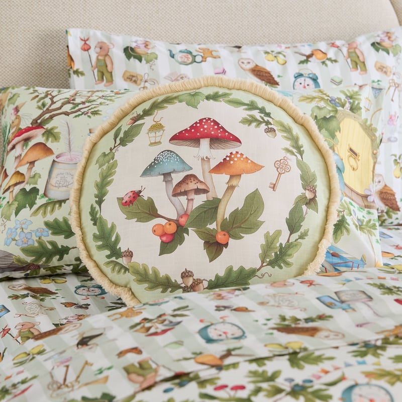 Fleur Harris Faraway Tree Natural Toadstool Cushion