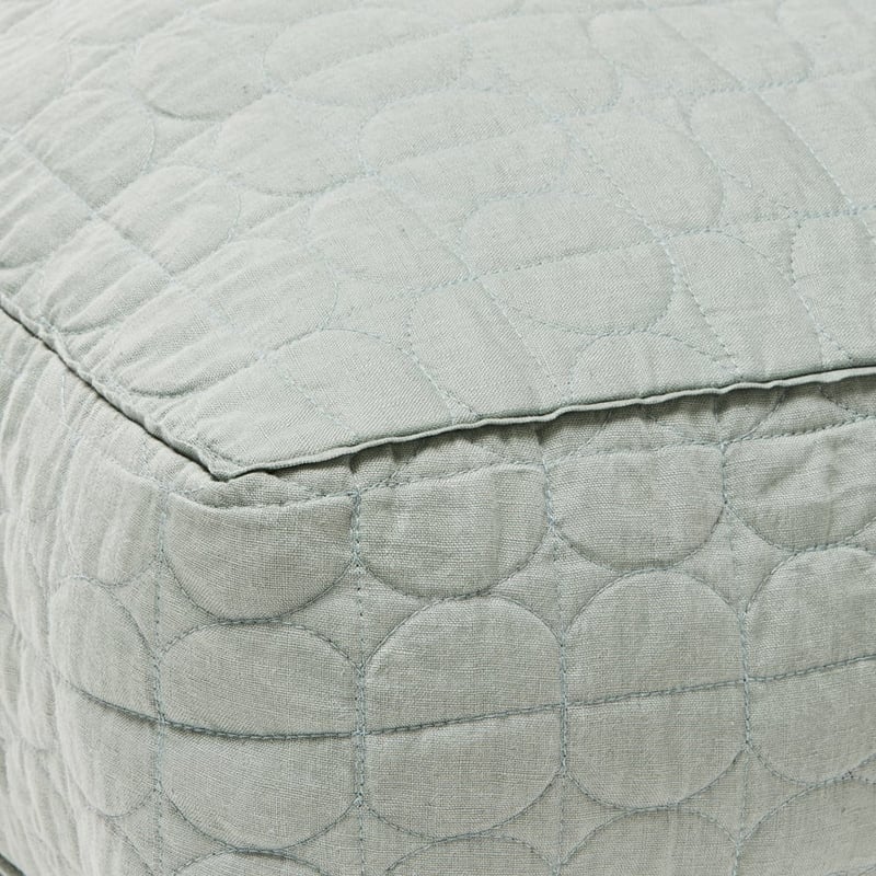 Vintage Washed Linen Eucalyptus Floor Cushion