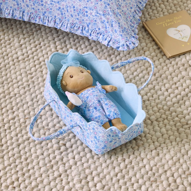 Daisy Baby in Carrier Blue Snuggle Friend