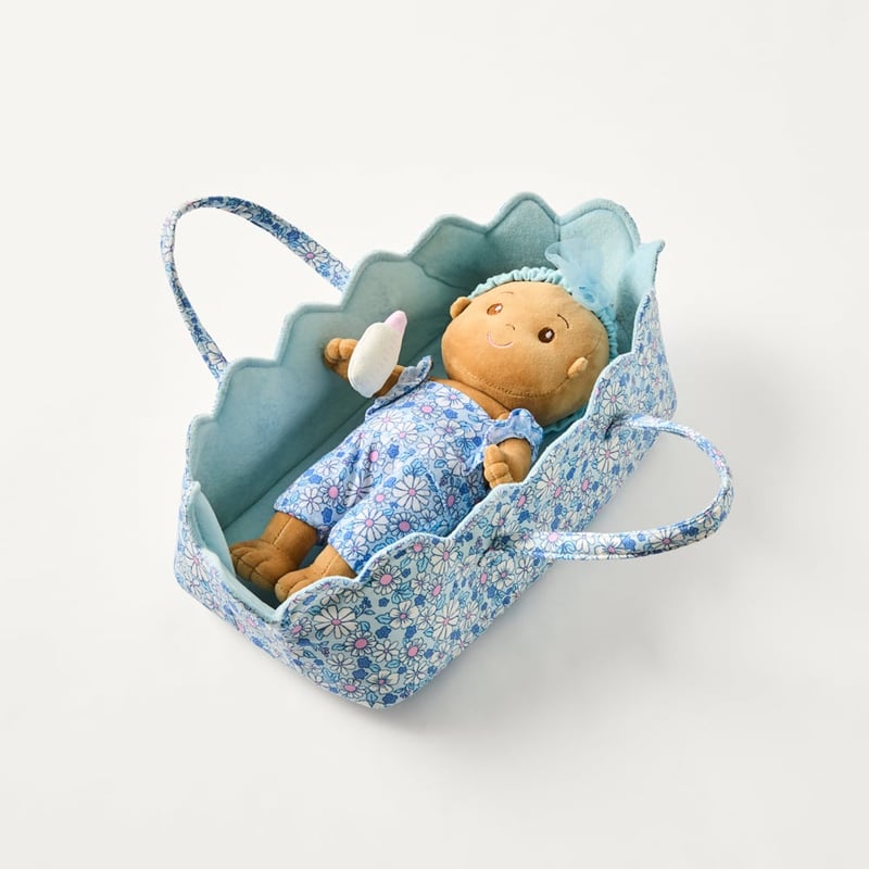 Daisy Baby in Carrier Blue Snuggle Friend