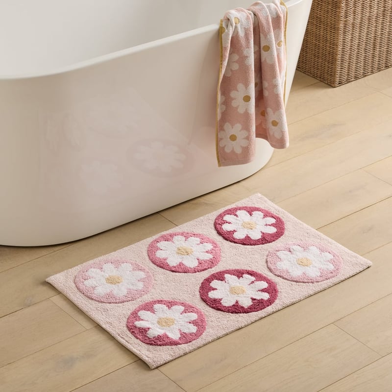 Multi Flower Spot Bath Mat
