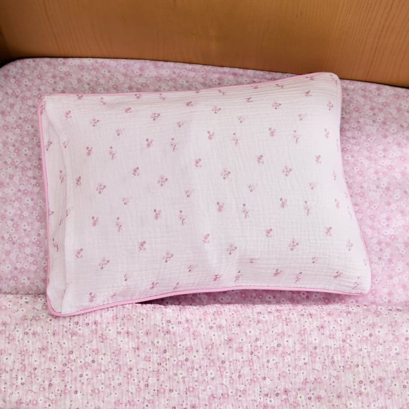 Heirloom Rosie Pink Quilted Cot Quilt Cover Set