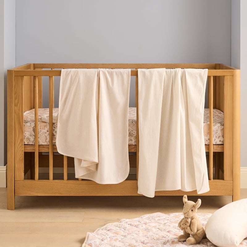 Organic Cotton Jersey Natural Marle Stripe Swaddles Pack of 2